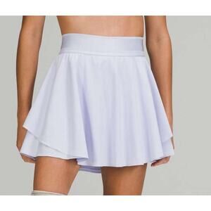Lululemon Court Rival High-Rise Mini Skirt Skort Long Pastel Blue 12